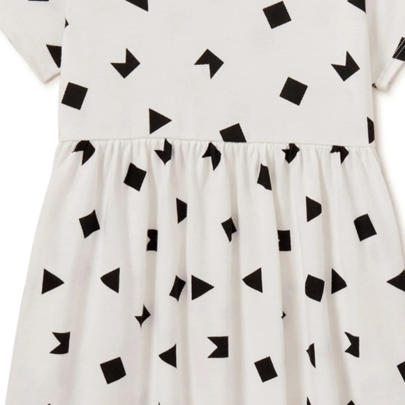 Wonder Nation Black and White A-Line Dress Short Sleeve Casual - Picture 2 of 6